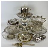 Selection of Silver Plated Platters, Dishes & More