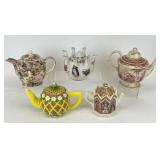 Teapots - Majolica, James Sadler, Amin & More