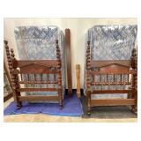 Cherry Wood Jenny Lind Style Twin Beds