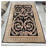 9 FT Hand Knotted Wool French Aubusson Style Rug