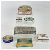 Porcelain Trinket Boxes & Metal Jewelry Box