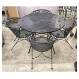 Wrought Iron Patio Table & Chairs