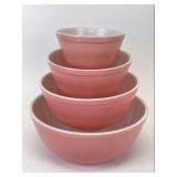Vintage Pink Pyrex Nesting Bowls