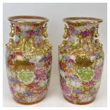 Mille Fleur Chinese Porcelain Vases