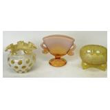 Vintage Fenton Art Glass Vase, Bowl & Globe Dish