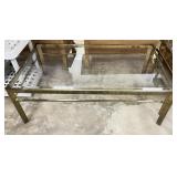 Italian Modernist Brass & Glass Coffee Table