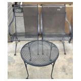 Mid Century Wrought Iron Woodard Patio Set