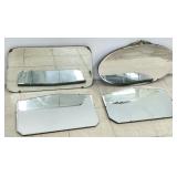 Selection of Antique Beveled Glass Hanging Mirrors
