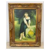 4 FT Gilt Framed Giclee on Canvas