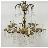 Vintage Spanish Style Brass Chandelier