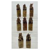 Vintage Hand Carved Chinese Soapstone Seals