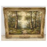 Hollingeck Signed Reproduction Oil Painting
