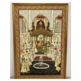 5.5 FT. Hand Painted Indian Mughal Court Acrylic