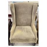 Upholstered High Wingback Armchair