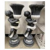 Concrete Urn Planter Cherub Statues