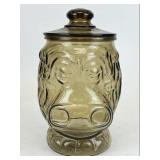 Libbey Big Tops Circus Glass Hippo Cookie Jar