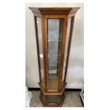 Curio Cabinet w/ Mirrored Back & Glass Shelves