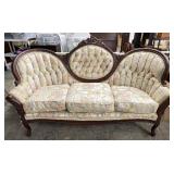 Victorian Style Medallion Back Parlor Sofa