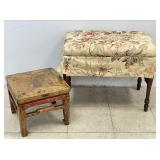 Vintage Bench & Footstool