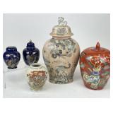 Vintage Asian Porcelain Lidded Jars & More