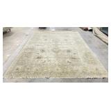 13 FT Hand Knotted Wool Oushak Area Rug