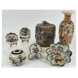 Japanese Hand Painted Vase, Dishes & More