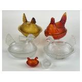 Vintage Hens on Nests