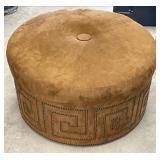 Ottoman w/ Brass Nail Head Greek Key