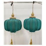 Fabric Swag Lamps w/ Tassels