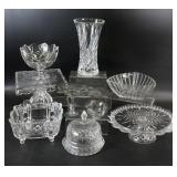 Selection of Diamond Cut Glass & More