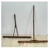 Primitive Wooden Hay Rakes