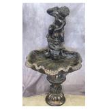 4 FT Mid Century Cast Concrete Bird Bath by Dacar