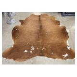 7 FT x 6 FT Genuine Cow Hide Branded Rug
