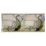 Art Nouveau Stained Glass Panels