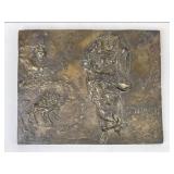 Original Cast Bronze Wall Plaque - Signed &