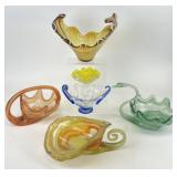 Murano Style Colored Art Glass Bowls