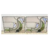 Art Nouveau Style Stained Glass Panels