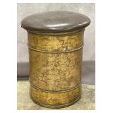 Mid Century Italian Gilt Mushroom Storage Stool