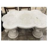 4 FT Vintage Concrete Outdoor Table