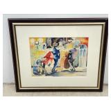 Framed Original Watercolor on Paper - Signed Leo