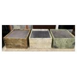 Mid Century Parchment Covered Side Tables