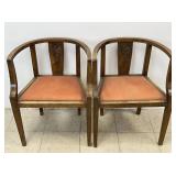 Antique Art Deco Barrel Back Tub Chair