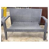 Gray Resin Outdoor Bench