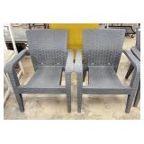 Gray Resin Outdoor Dining Chairs