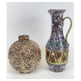 Lava Glazed Pottery Vases