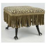 Ball & Claw Feet Upholstered Footstool