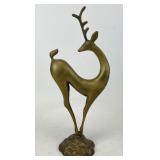 Mid Century Brass Stag Statue