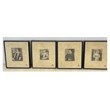 Antique Style Raised Relief Framed Prints