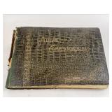 Vintage Crocodile Skin Album w/ Postcards