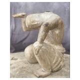 Mid Century Hand Carved Wood Figural Table Base